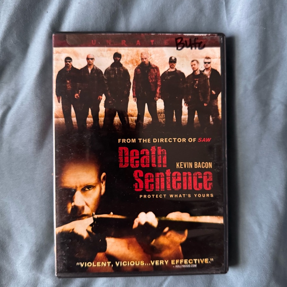 Death Sentence (DVD, 2009, Unrated Footage) Tested, Working